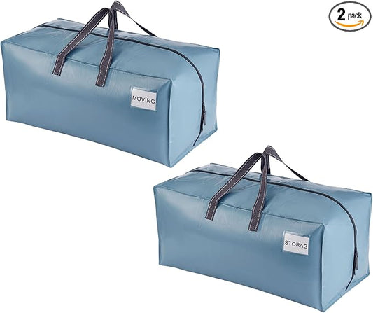 VENO 2 Pack Heavy Duty Moving Bags with Backpack Straps, Zippers & Handles, Extra Large Packing Bags for College Dorm Essentials, Moving Supplies Alternative to Cardboard Moving Boxes by Veno