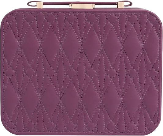 Large Jewelry Case Organizer - Travel Jewelry Box and Portable Case, Burgundy Red by V-LafuyJewelryBox