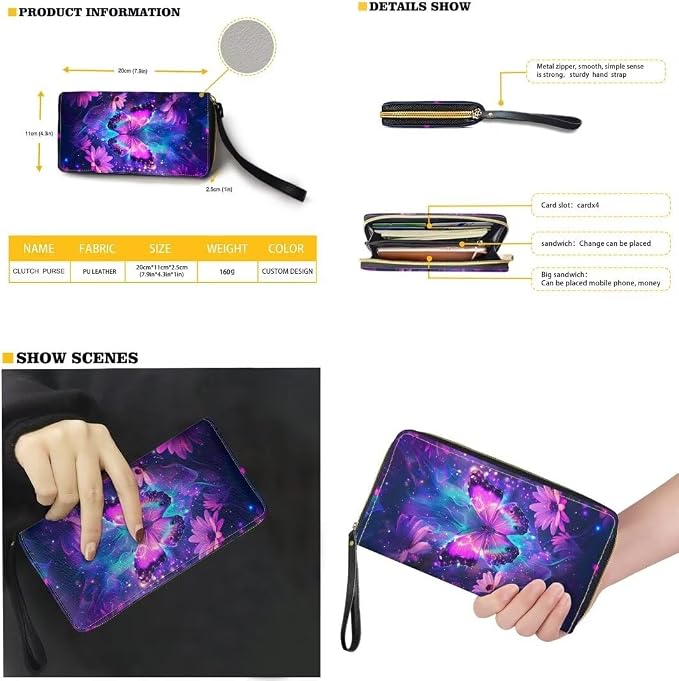 Women Purse Handbags Wallet Sets Leather Shoulder Tote Bag for Women,Top Handle Purse with Wrist Wallet Bag - Image 2