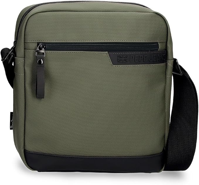 Pepe Jeans Dorking Waist Bag, Crossbody Bag with Multiple compartments, Polyester, by Joumma Bags., Khaki, One Size, Tablet crossbody bag by Unknown