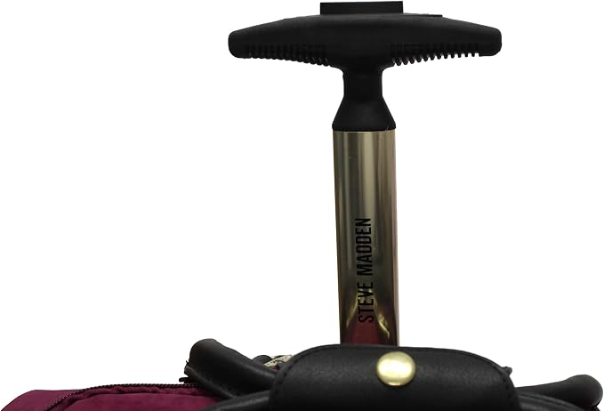 Steve Madden Designer 15 Inch Carry on Suitcase- Small Weekender Overnight Business Travel Luggage- Lightweight 2- Rolling Spinner Wheels Under Seat Bag for Women (Peek-A-Boo Purple) - Image 6