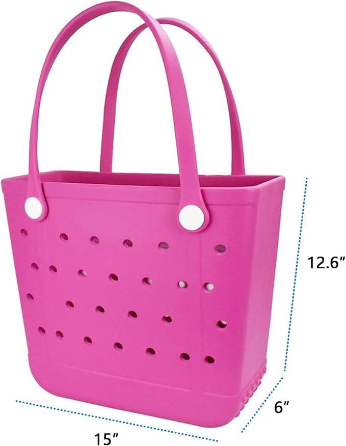Lightweight Extra large Rubber Beach Bag Small mini Tote Bag for Gym Waterproof medium Open Handbag for Pool Sports - Image 5