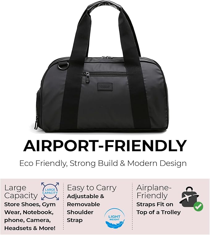 Vooray Burner Duffel Bag - 23L Small Gym Bag for Women and Men with Shoe Compartment, Lightweight Travel Duffel for Training, Sports, Overnight Use - Image 3