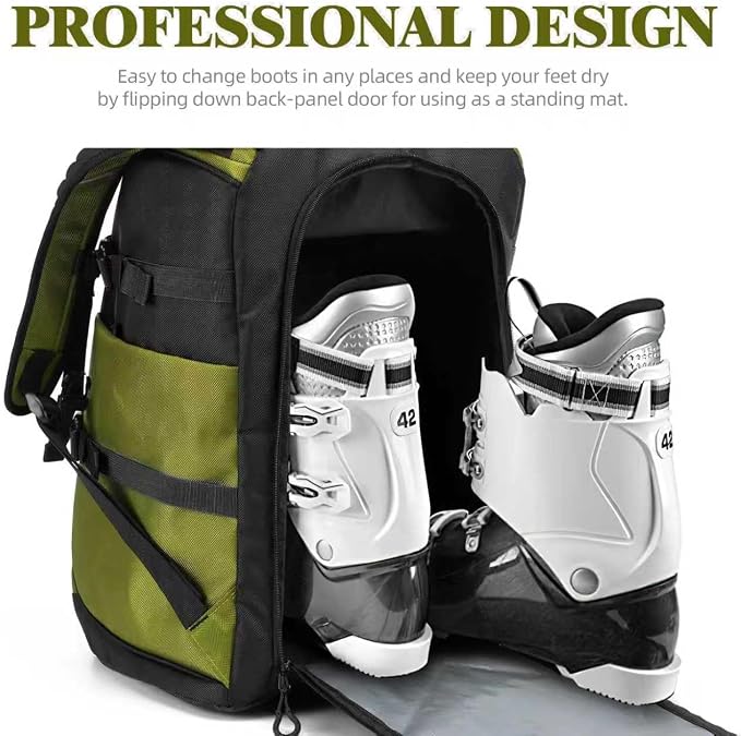 TurnWay Ski/Snowboard Boot Backpack/Ski Boot Backpack | Excellent for Store All Gear | Travel with Waterproof Exterior, Reflective Strip for Men, Women and Youth - Image 4