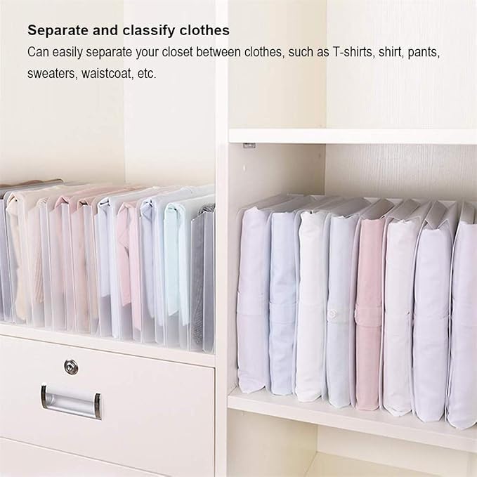 Clothes Folding Board, 5 Pack Multipurpose Shirt Pants Coat Sweater Clothes Organizer, Easy and Fast Flipfold Clothes Folder, Plastic Transparent Laundry Folder Board Travel Folding Board (L) - Image 6
