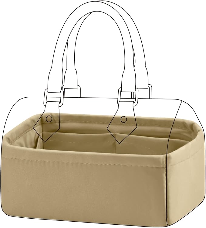 DGAZ Silk Purse Organizer Insert Fits LV Speedy 16/20/25/30/35/40/45 bags，Silky Smooth Bag Organizer，Luxury Handbag & Tote Shaper(S2 trench,New nano 16) by DGAZ
