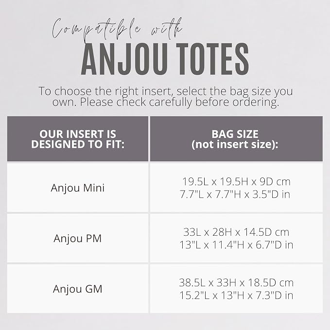 Divitize Premium Purse Organizer compatible with Anjou Mini/PM/GM Bag Insert — with Silver Zip Perfect Fit, Durable Quality Felt, Full Coverage No Bulking, +24 Shades (Cream, For Anjou PM) - Image 3