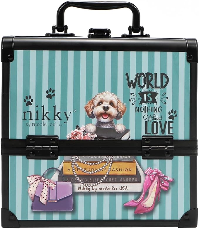 Nicole Lee Nikky Bag Multi-Tier Cosmetic Organizer Case, EIFFEL DREAMS, PVC and Aluminum Frame (MEANT TO LOVE YOU) - Image 4