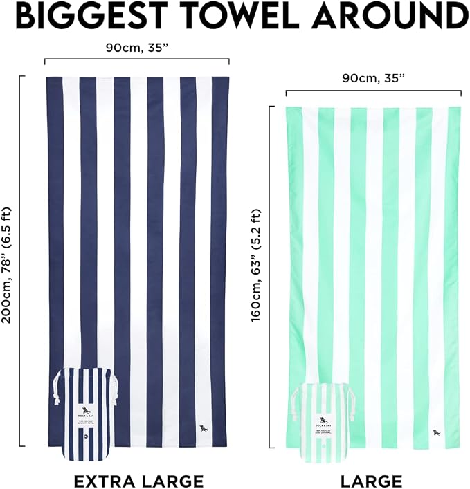 Dock & Bay Beach Towel - Quick Dry, Sand Free - Compact, Lightweight - 100% Recycled - Includes Bag - Cabana Light - Lombok Lilac - Extra Large (200x90cm, 78x35) - Image 3