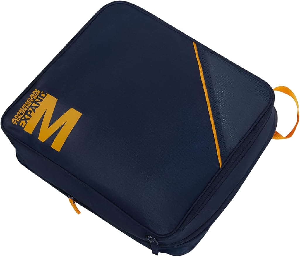 American Tourister Packing Cube Set of 3 - Suitcase Organiser for Holidays, Luggage Organiser for Suitcases, Hand Luggage and Backpack, Dark Blue/Orange - Image 6