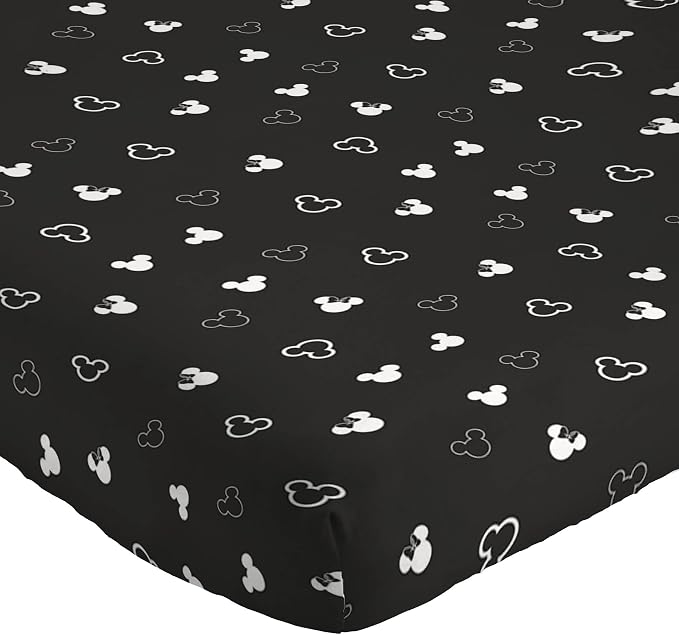 Jay Franco Kids Sheet Set with Fitted, Flat Sheets & Pillow Cover - Ultra-Soft Bedding with Pillowcase for Room Decor, Black - Mickey and Friends, 3 Piece Twin - Image 2