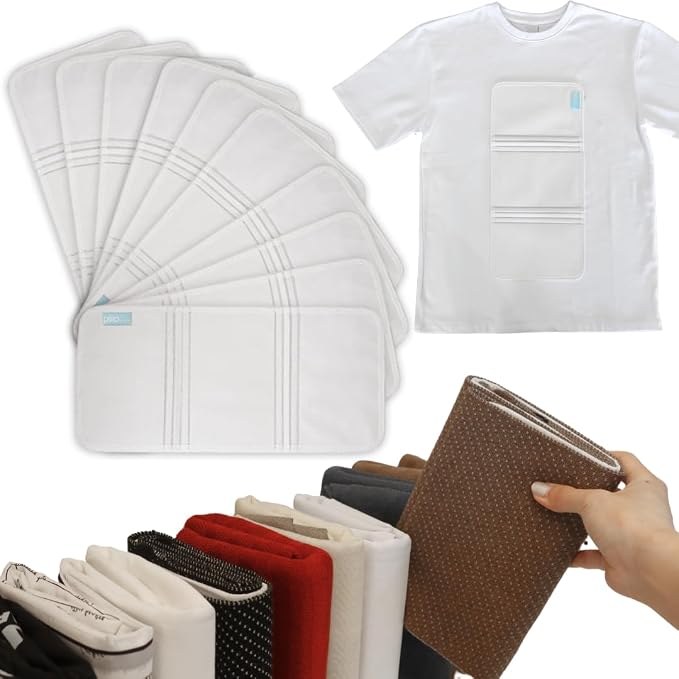 10-Pack Medium PLIIO Shirt Folder & Clothes Organizer - Foldable T-Shirt Folding Board, Drawer Organizer for Clothing, Space-Saving Wardrobe & Suitcase Storage Solution by COCHIC