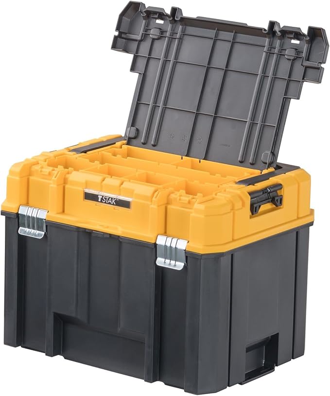 DEWALT TSTAK Tool Box, Deep, Long Handle, Extra Large Design, Fixed Divider for Tool Organization, Water and Debris Resistant (DWST17814) - Image 3