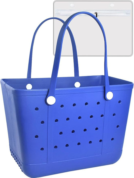 Beach Tote Bag for Women, Rubber Beach Bag Waterproof Sandproof, Extra Large EVA Tote Bag Boat Bag by Uwyriwooq
