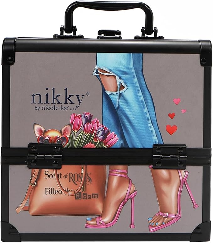 Nicole Lee Nikky Bag Multi-Tier Cosmetic Organizer Case, EIFFEL DREAMS, PVC and Aluminum Frame (ESSENCE OF YOU) - Image 3