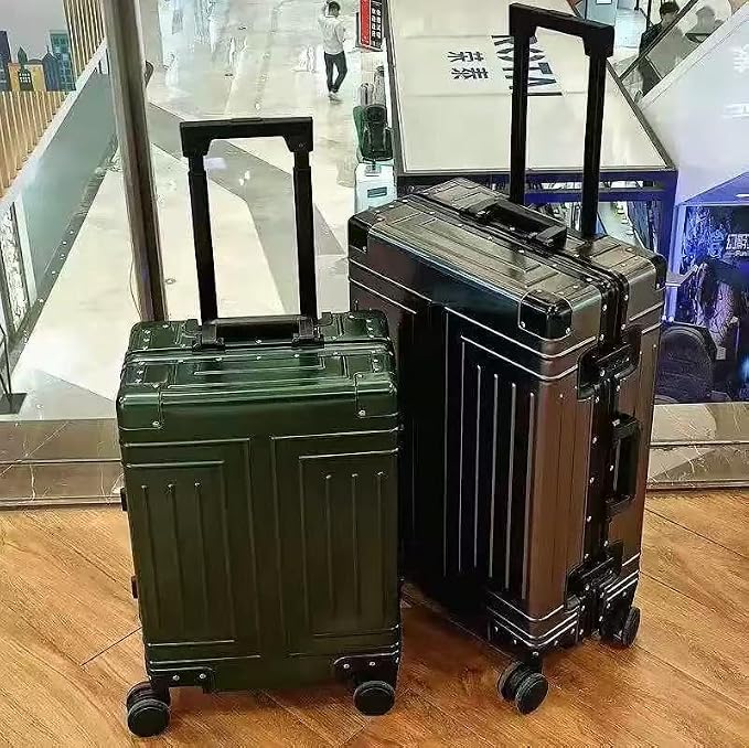 Aluminum Magnesium 24inch Luggage，Cut from Whole Aluminum Sheet，（3rd Generation，Metal zipperless suitcase ） (grey, 24inch) - Image 3