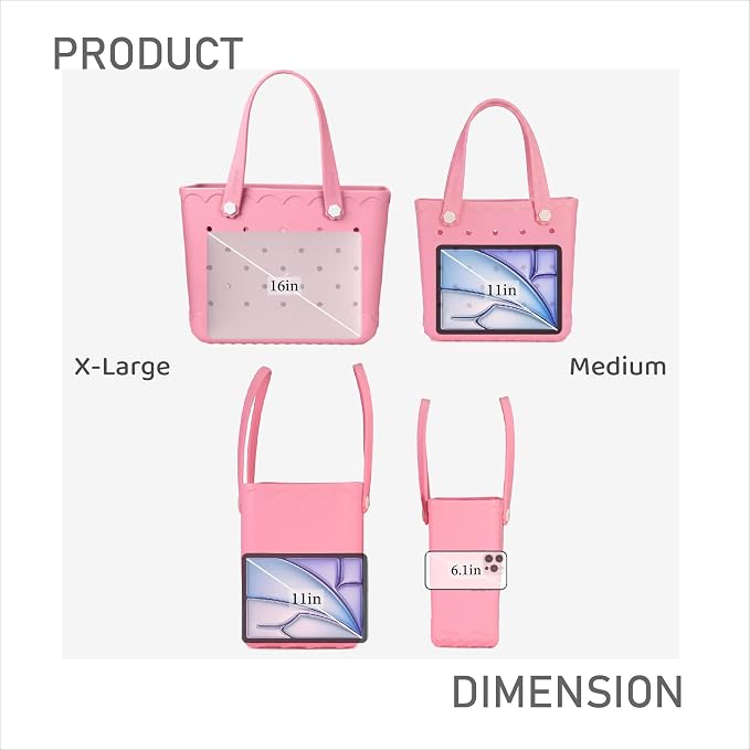 Rubber Beach Tote Bag Waterproof Tip-Proof Outdoor Tote Bag for the Beach Boat Pool Sports - Image 7