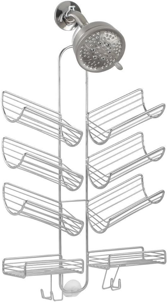 iDesign Steel Hanging Shower Caddy, The Verona Collection – 25” x 14” x 4”, Silver by iDesign