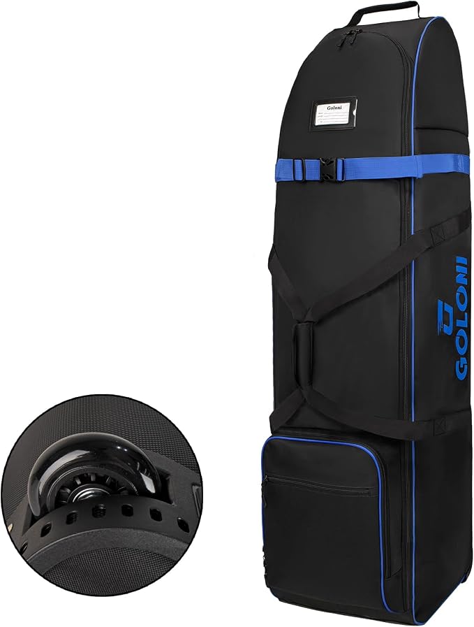 Goloni Golf Travel Bag with Wheels, Airline Golf Travel Case, Padded Rolling Golf Bag with Shoe Compartment - Image 2