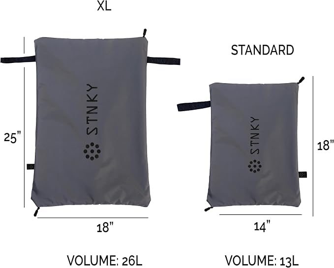 STNKY Bag Pro - Laundry Bags With Zips, Handles and Internal Mesh Bag for Travel, Yoga, Healthcare, Gym Kit, Laundry (Standard, Grey) - Image 4