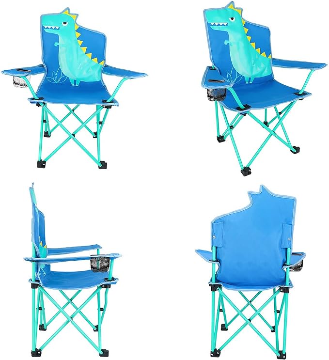 KABOER Kids Outdoor Folding Camping Chair with Cup Holder Carrying Bag | Portable Camping Chair for Beach Picnic Camping Travel Lawn Ages 3-10 - Image 4