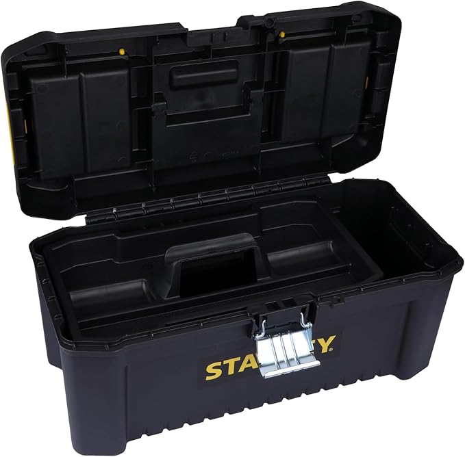 STANLEY Essential Tool Box (16in), Durable Storage Solution with Removable Tote Tray and Organisers, for Parts and Tools Storage, STST1-75518 - Image 27