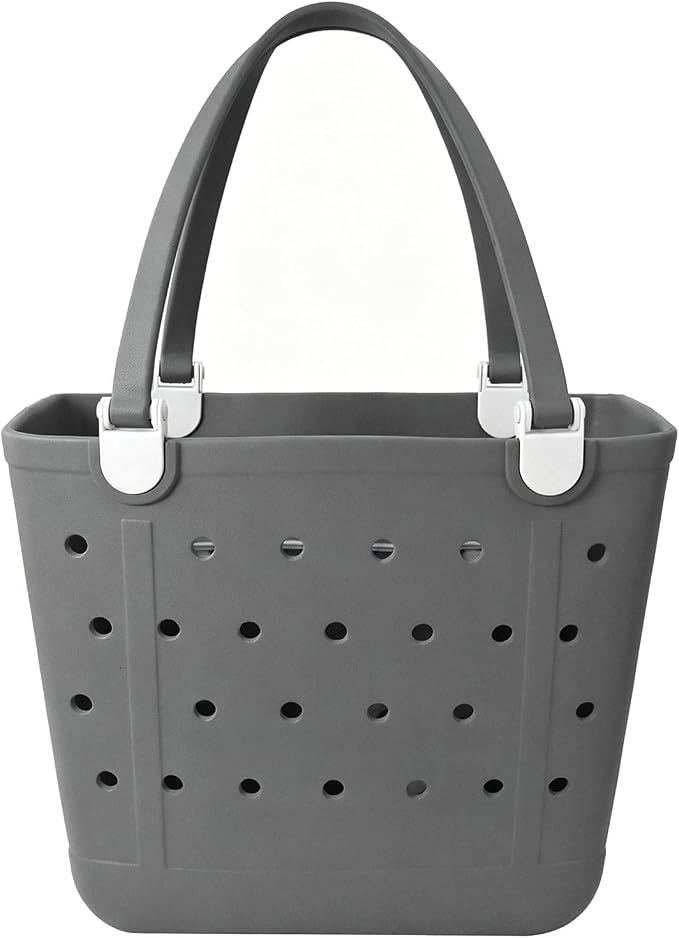 Lightweight Extra large Rubber Beach Bag Small mini Tote Bag for Gym Waterproof medium Open Handbag for Pool Sports by Addoklm