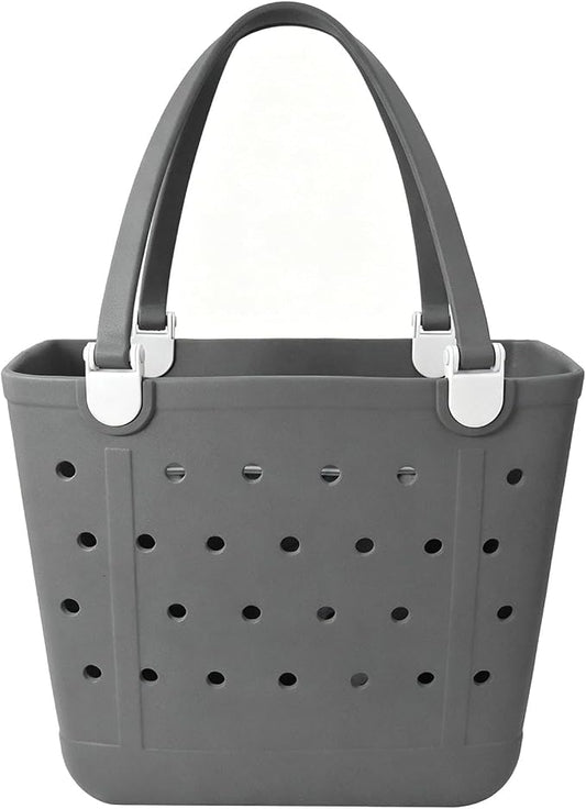 Lightweight Extra large Rubber Beach Bag Small mini Tote Bag for Gym Waterproof medium Open Handbag for Pool Sports by Addoklm