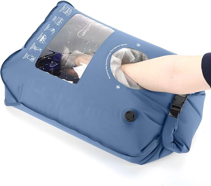 Portable Washing Bag Hand Wash Bag Travel Manual Washer RV Laundry Solution | Camping Washing Machine, Hand Washing Bag, Clothes Washer for Backpacking, Cruise and Vacation Essentials, Travel Washer Bag by Henlisen