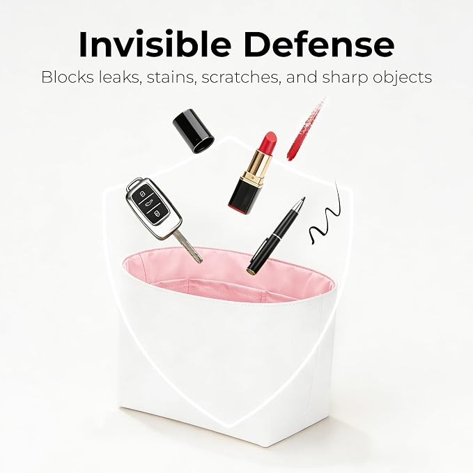 Purse Organizer Insert Compatible with LV All In BB | Handcrafted DuPont™ Tyvek®, Precision 1:1 Custom Fit, Rose Sakura, Keep Bag Clean & Protected for Travel & Commute - Image 6