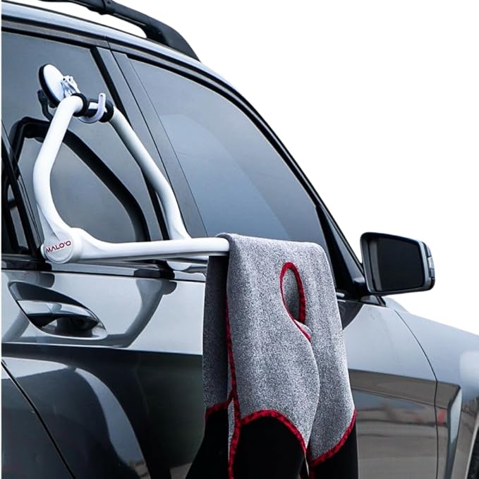 Malo’o RV & Camper Drying Rack with Suction Cup Mount, Portable Hanging Rack for Wetsuits, Towels & Scuba Gear, for Van, Boat, Trailer & Home Use by Maloo