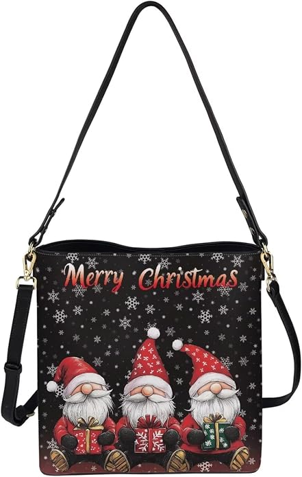 HUGS IDEA Boho Bags for Women Leather Handbag Shoulder Bucket Crossbody Purse - Image 4