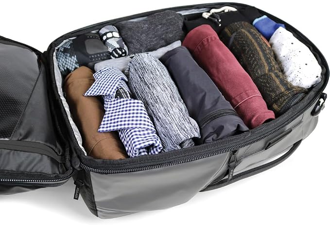 Käydä 36L Travel Backpack - Spacious Carry On Backpack with Detachable Travel Pouch, Magnetic Water Bottle Pocket, Passport and Laptop Pocket - Convertible Boot Bag for Snow Sports (Black/Gold) - Image 8