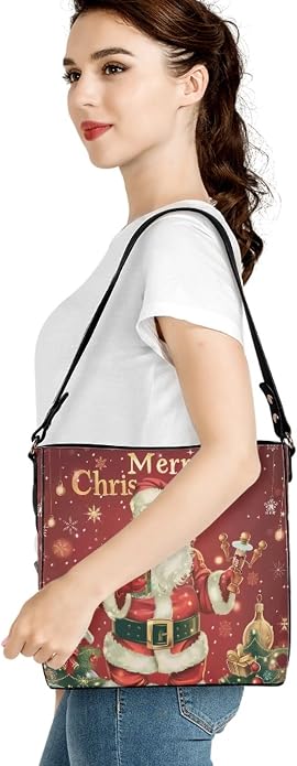 HUGS IDEA Boho Bags for Women Leather Handbag Shoulder Bucket Crossbody Purse - Image 2