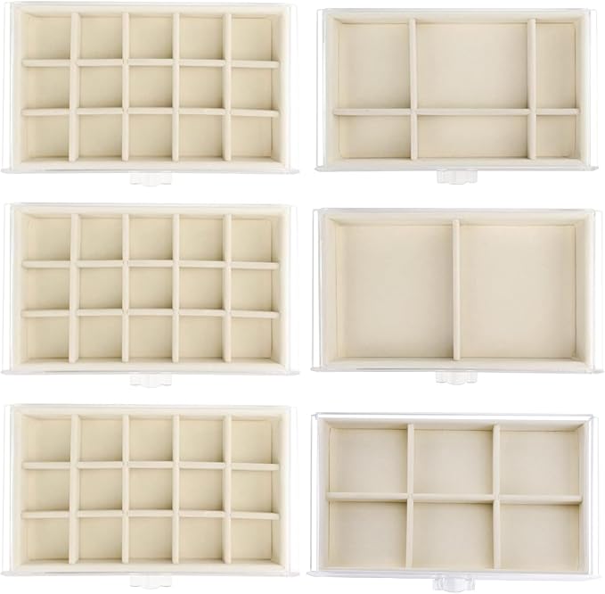 Watpot Acrylic Jewelry Box Organizer and Storage 6 Drawer for Earring Display Tray - Image 4