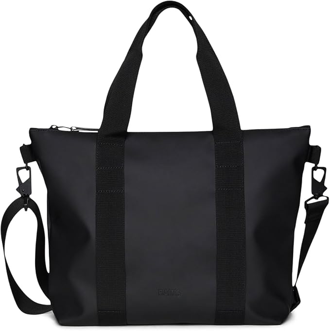 RAINS Tote Bag – Waterproof Travel & Work, Internal Zip Pocket, 6.1 gal | Waterproof PU tote for women and men – 22 L tote bag, internal zip pocket, detachable strap; carry-on for airplane travel by Unknown
