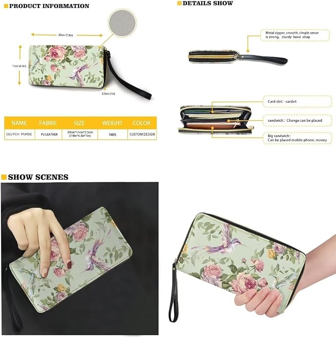 Women Purse Handbags Wallet Sets Leather Shoulder Tote Bag for Women,Top Handle Purse with Wrist Wallet Bag - Image 2