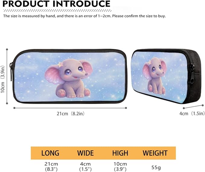 Forchrinse Cute Elephant Backpack for Girls 17 Inch School Bag with Lunch Box Pencil Case Kids Bookbag School Backpacks 5th 6th Grade Elementary Kindergarten Preschool Daypack - Image 6