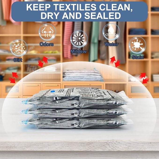 BoxLegend Vacuum Bag Vacuum Storage Bag Travel Vacuum Reusable Garment Bag for Clothing Duvets Bedding Pillow Wool Blankets - Image 3