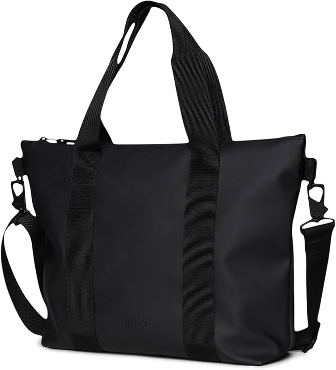 RAINS Tote Bag – Waterproof Travel & Work, Internal Zip Pocket, 6.1 gal | Waterproof PU tote for women and men – 22 L tote bag, internal zip pocket, detachable strap; carry-on for airplane travel - Image 3