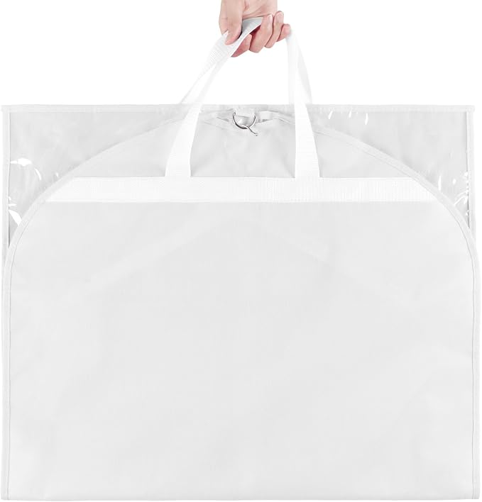 KEEGH Clear Garment Bags for Dance Costumes 40 inch Dance Garment Bags for Dancers Hanging Clothes for Closet Storage, with 4 Zipper Pockets for Dance Competitions, Ballet, Theatre, 6 Pack, White - Image 3