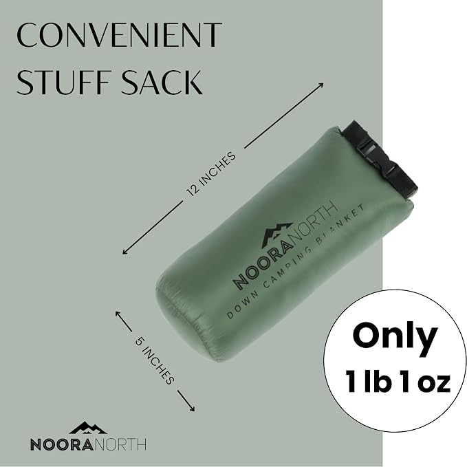 Down Camping Blanket with Footbox – Lightweight, Packable, Water Resistant Backpacking Quilt & Warm Puffy Compact Outdoor Throw – 52x77 with Stuff Sack for Stadium, Hiking & Travel - Image 6