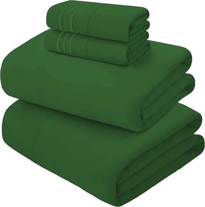 Mocassi 4-Piece Extra Deep Pocket 16-24 Inch Air Mattress Bed Sheet Set- 4PC Sheet Set with Smart Pockets Ideal for Air Beds, RVs, Camping and Guest Rooms Premium Hotel Quality, King, Hunter Green - Image 5