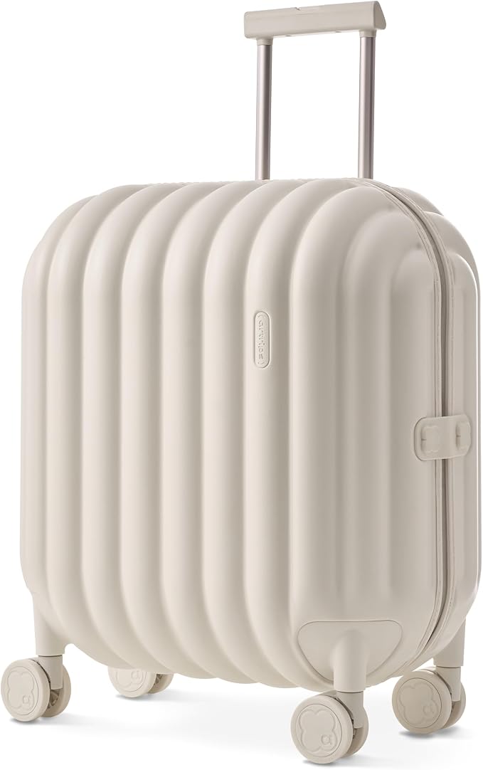 artrips Carry On Luggage 20 Inch for Business Travel & Short Trips, Italian-Inspired Lightweight Hard Shell Suitcase, German PC Matte Shell, Airline Approved, TSA Lock, White by artrips