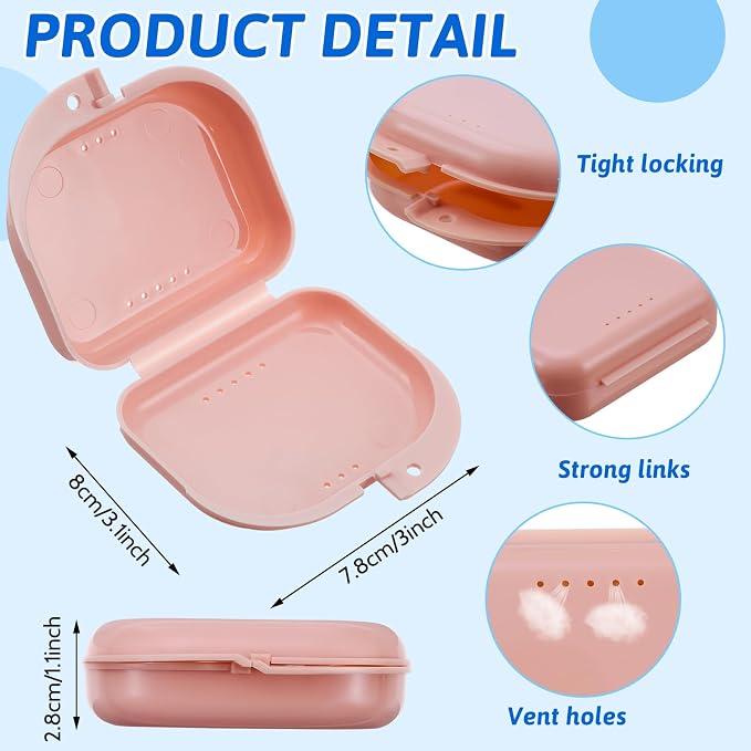 Sherr Dental Retainer Case with Holes,90 Pcs,12 Pastel Color - Image 2