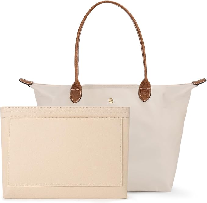 Tote Bag for Women with Purse Organizer Insert, Foldable Waterproof Nylon Bag for Travel, and Daily Use,Medium Size. by SEAFTE