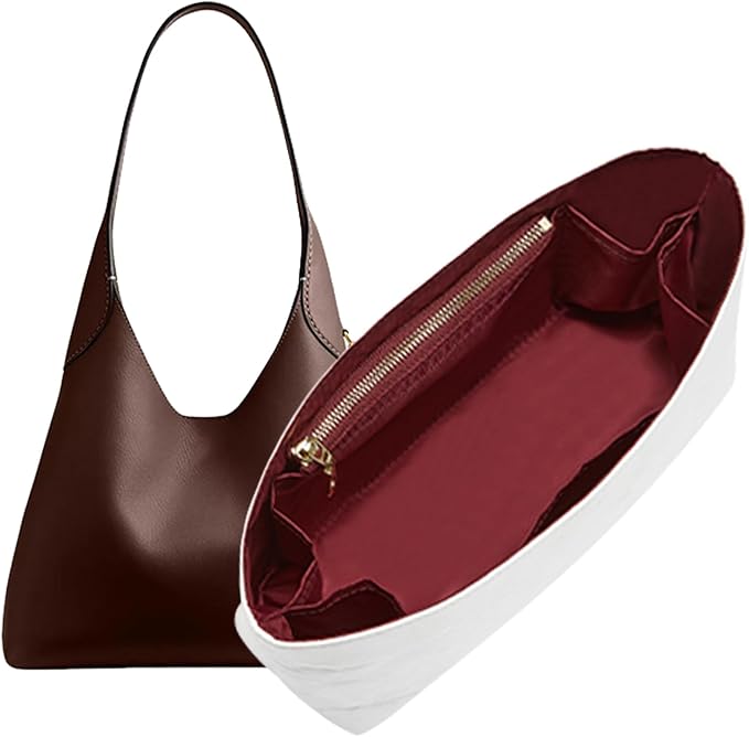 Dupont Paper Purse Organizer Insert, Coach Brooklyn 39 Bag Insert, Lightweight Water-Resistant Tote Bag Organizer Inner Shaper with 9 Pockets, Cup Holder & YKK Zipper by OAIKOR