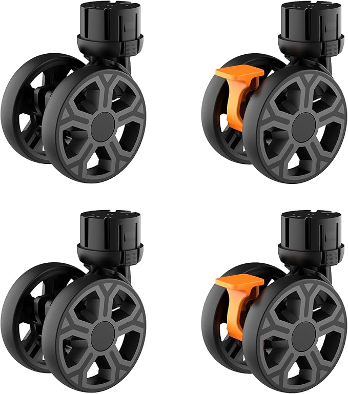 FELICON SELORSS Heavy Duty Rotation Swivel Wheels-Black-4PCS | 360°Rotate Wheel for BY06 BY06S BY06C BY10 BY10WX BY16 Folding Utility Cart Rolling Crate by FELICON
