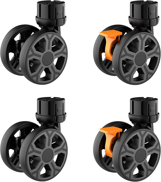 FELICON SELORSS Heavy Duty Rotation Swivel Wheels-Black-4PCS | 360°Rotate Wheel for BY06 BY06S BY06C BY10 BY10WX BY16 Folding Utility Cart Rolling Crate by FELICON