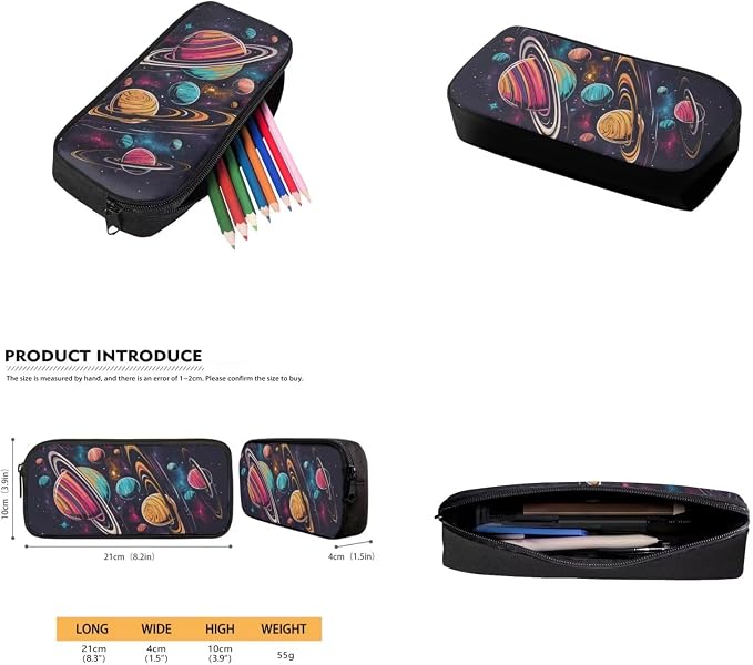 Space Galaxy Backpack for Girls Kids Backpack with Lunch Box Water Bottle Holder and Soft Pencil Pouch 4PCS Set Big Bookbag with Front Pocket for School 17 inch Sturdy School Bag for Boys - Image 5